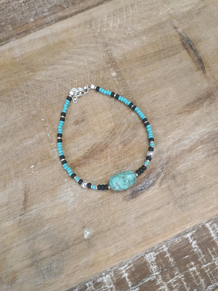The Real Turquoise and Black Bracelet
