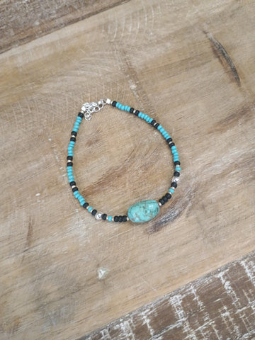 The Real Turquoise and Black Bracelet