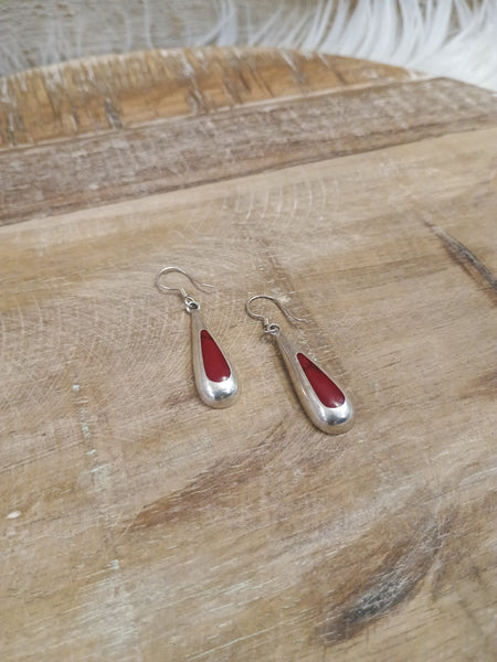 The Cry Over This Red Teardrop Earrings