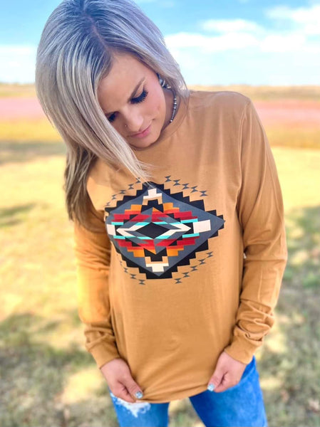 The Aztec Mustard Long Sleeve Tee