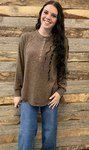 The Stop It Here Brown Sweater