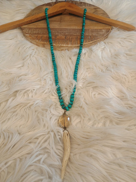 The Day Bone Tooth Turquoise Necklace