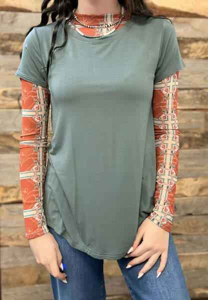 The Walk This Way Ash Jade Top