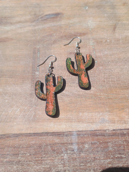 The Cactus Way Leather Earrings
