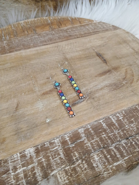 The Real Time Straight Rainbow Earrings