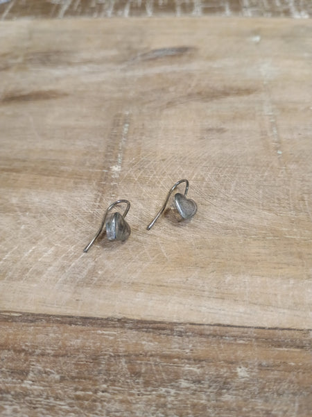 The Silver Heart Earrings