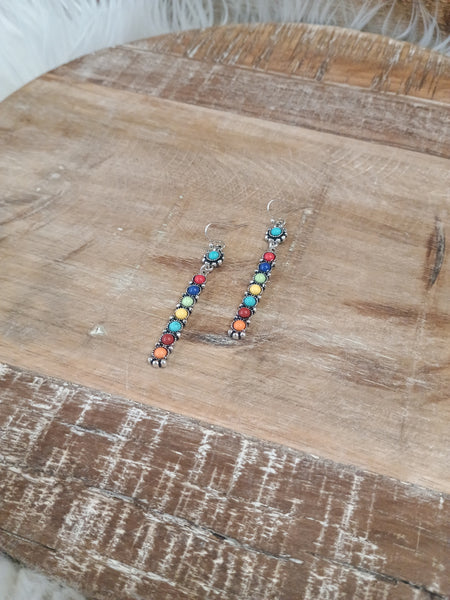 The Real Time Straight Rainbow Earrings
