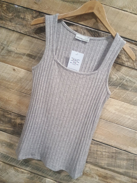 The Talk It Up Ash Mocha Tank Top
