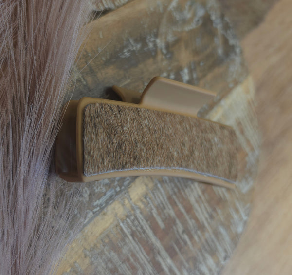 The Brindle Cowhide Hair Clip