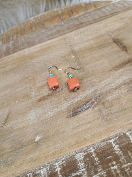 The Real Time Coral Earrings