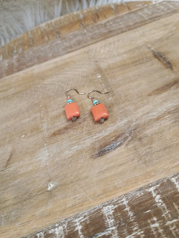 The Real Time Coral Earrings