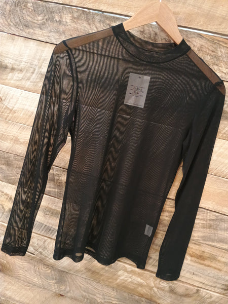 The Black Mesh Top