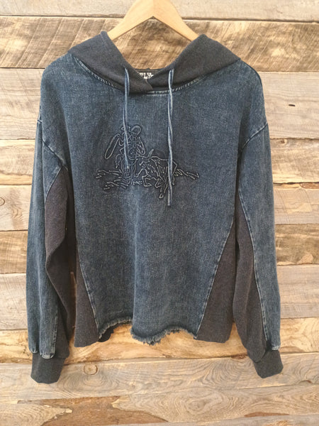 The Mixed Up Thoughts Denim Hoodie Sweatshirt