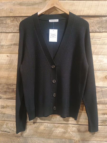 The Way There Button Up Black Sweater