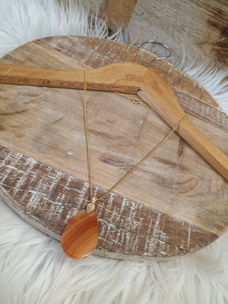 The Rust Orange Stone Necklace