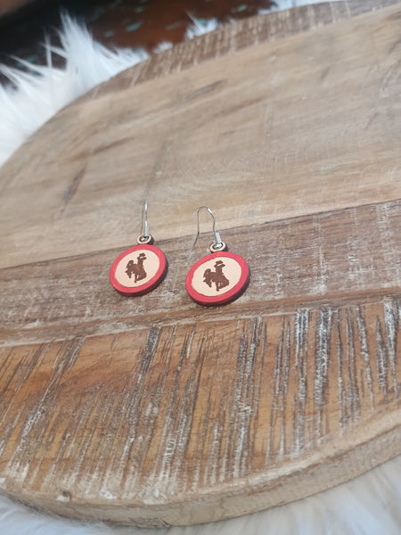 The Wyoming Circle Red Earrings