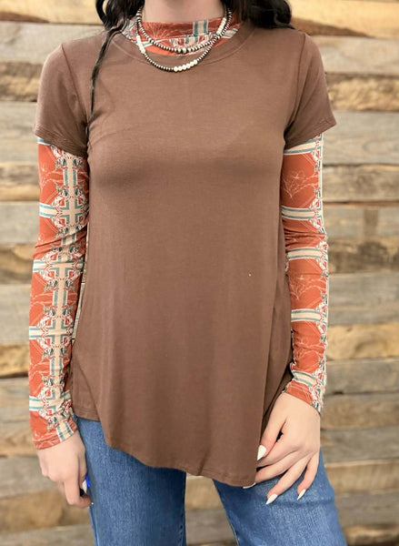 The Walk This Way Brown Top