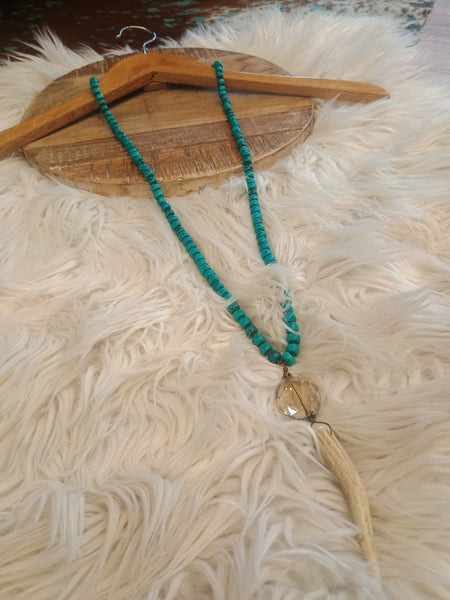 The Day Bone Tooth Turquoise Necklace