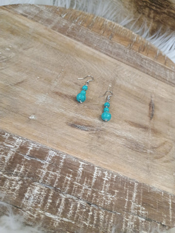 The Real Time Round Stone Earrings