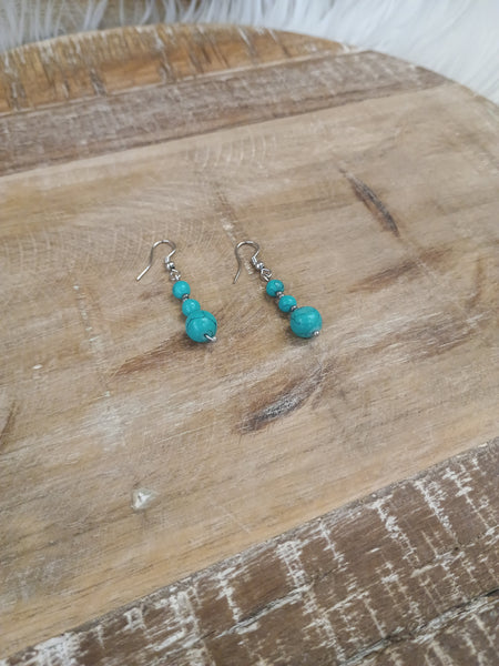 The Real Time Round Stone Earrings