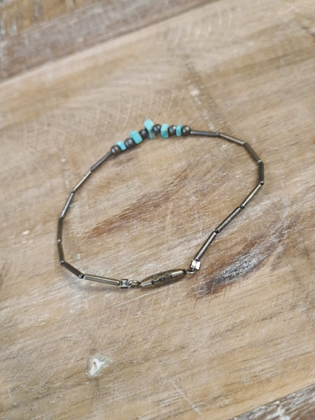 The Dainty Turquoise and Silver Bracelet