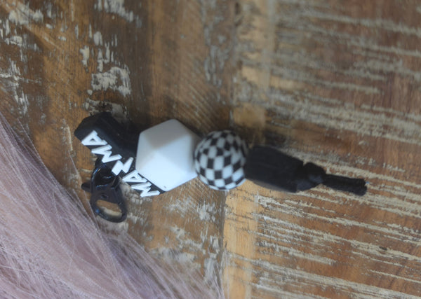 The Mama Black & White Keychain