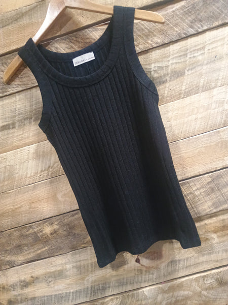 The Talk To Us Black Tank Top