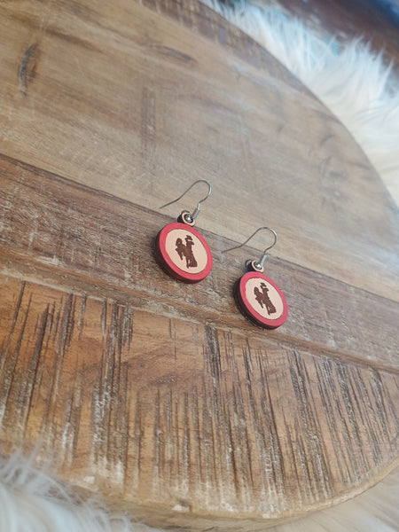 The Wyoming Circle Red Earrings