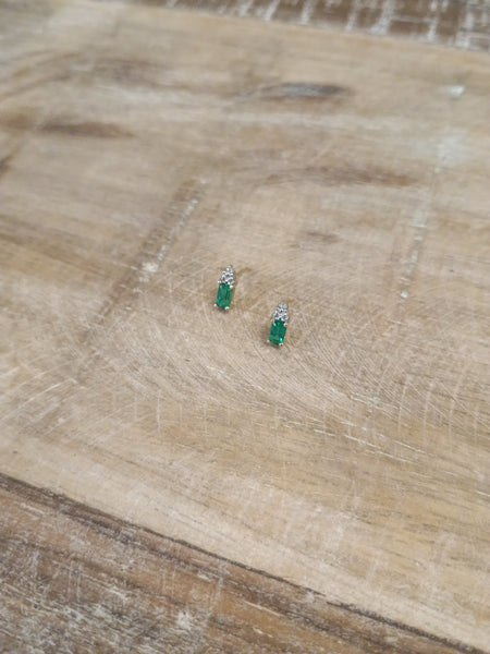 The Tiny Green Gold Earrings