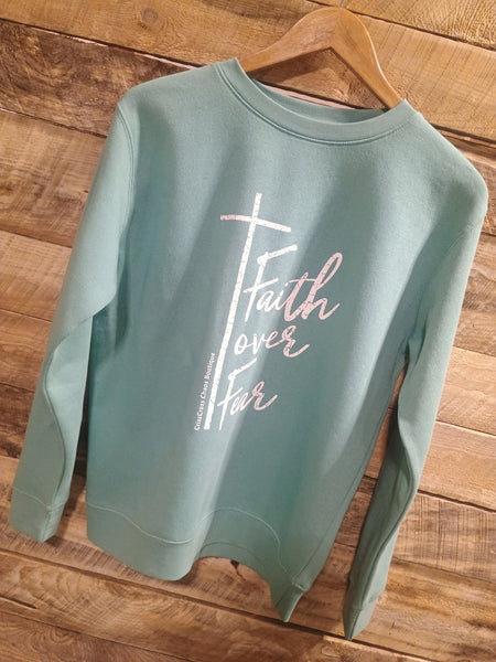 The Faith Over Fear Teal Sweatshirt