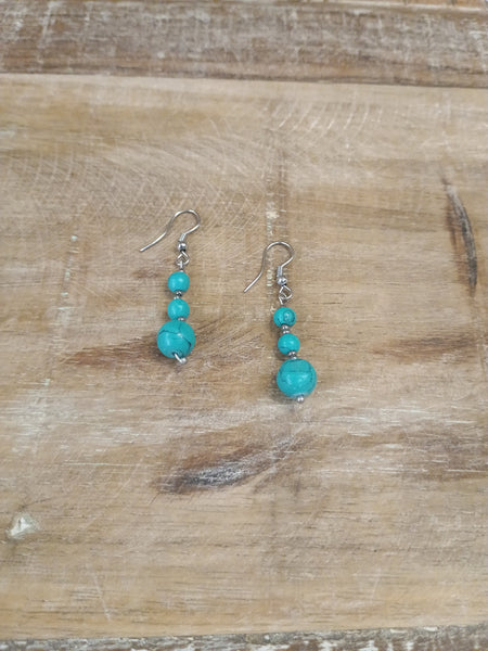 The Real Time Round Stone Earrings