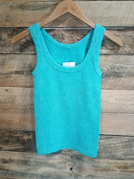 The Talk To Me Turquoise Tank Top