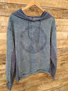 The Mixed Thoughts Denim Hoodie Sweatshirt