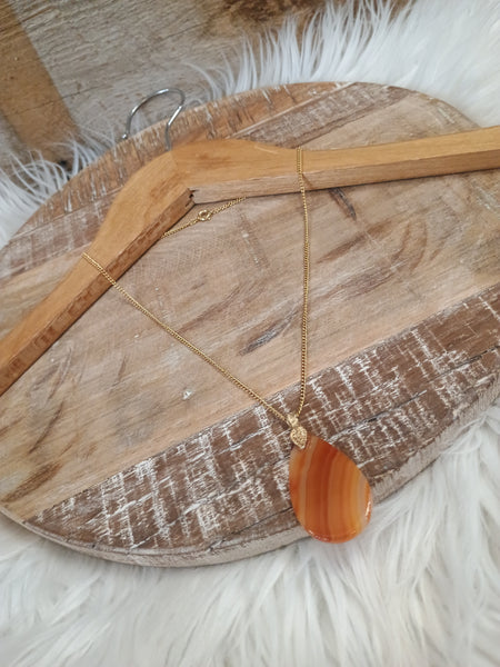The Rust Orange Stone Necklace
