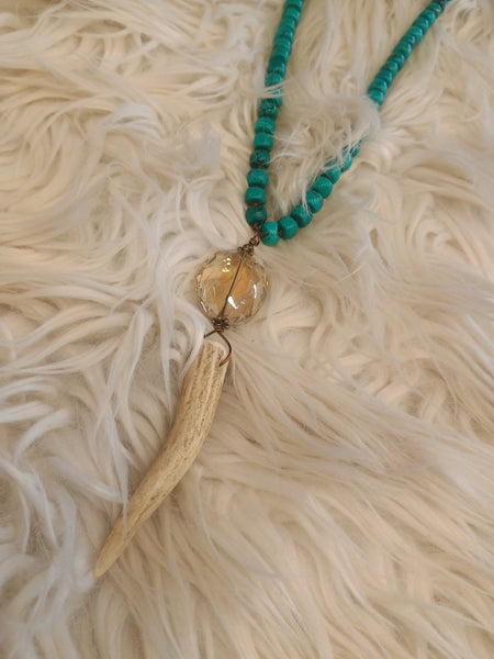 The Day Bone Tooth Turquoise Necklace