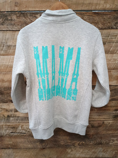 The MAMA Bold Grey Quarter Zip Sweatshirt