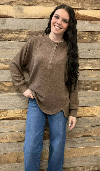 The Stop It Here Brown Sweater
