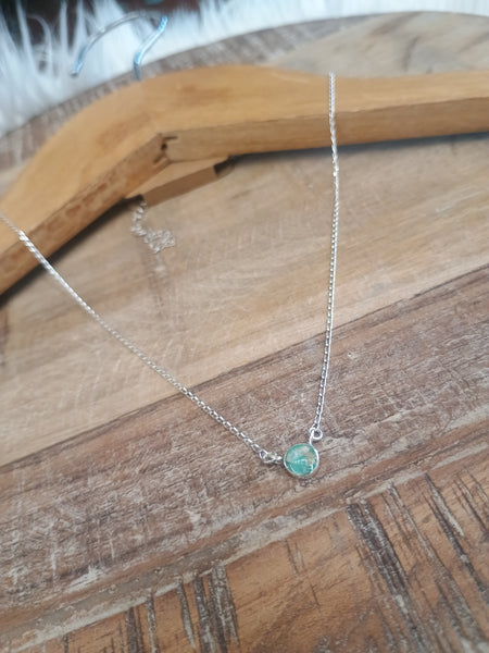 The Simple Cross Turquoise & Brass Necklace