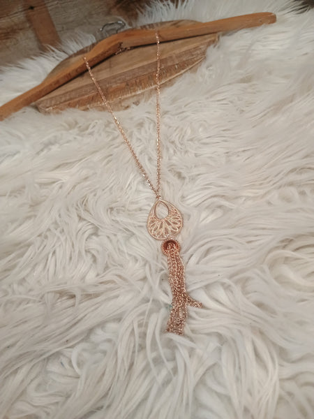 The Way It Is Rose Gold Necklace