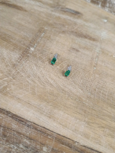 The Tiny Green Gold Earrings