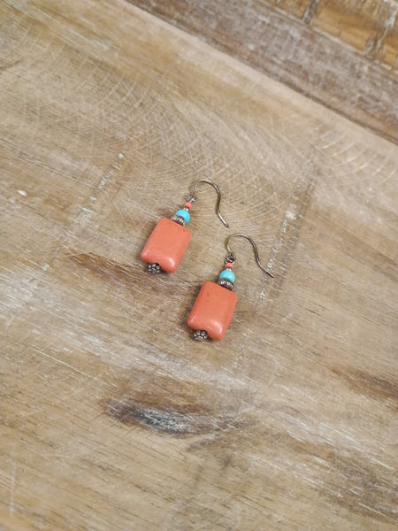 The Real Time Coral Earrings