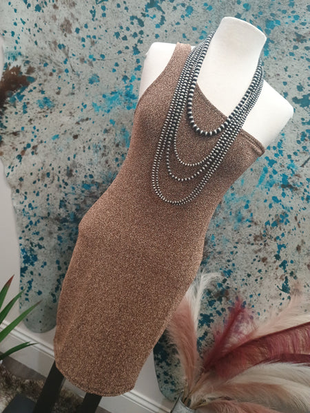 The Perfect Day Out Gold Dress