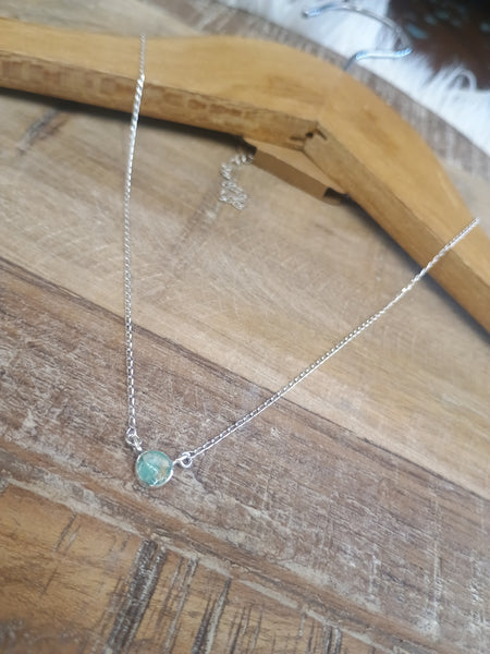 The Simple Cross Turquoise & Brass Necklace