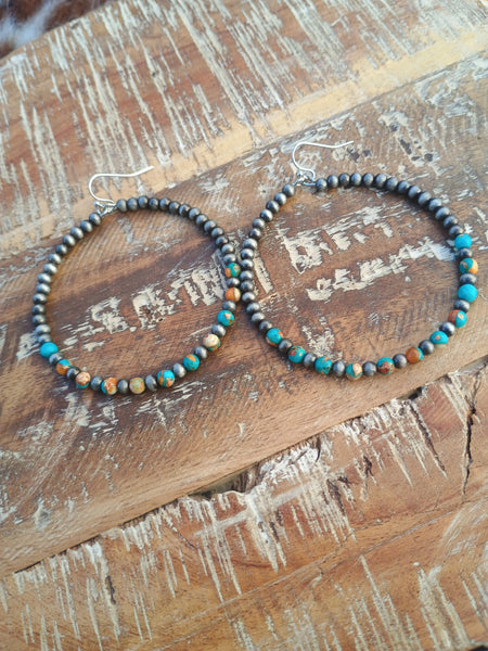 The Best Shot Natural Stone Faux Navajo Earrings