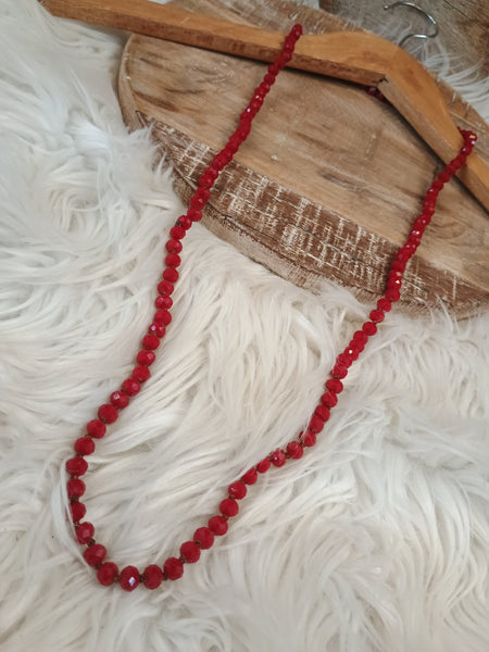 The Start There Red Crystal Necklace