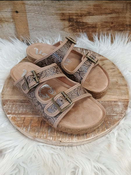 The Day Is Today Tan Slide Sandals