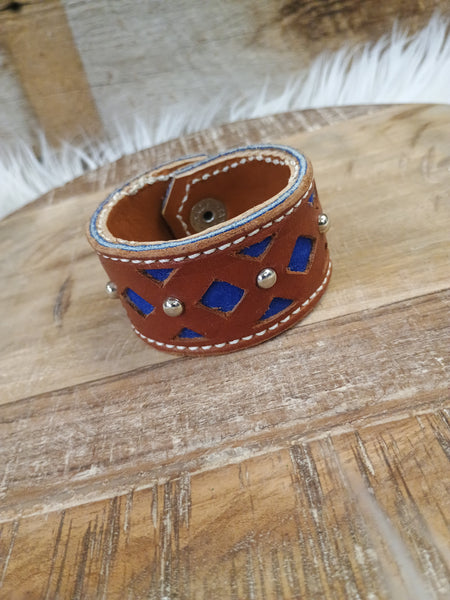 The Start For Studs Leather Bracelet