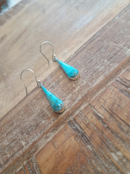 The Simple Teardrop Turquoise Earrings