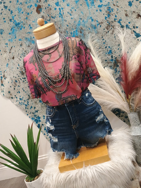 The Cowtown Couture Mesh Top