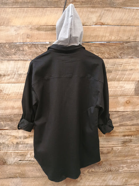 The Strong Days Zip Up Black Hoodie